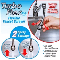 Turbo Flex 360 Degree Rotatory Flexible Sink Water Saving Faucet Nozzle Sprayer